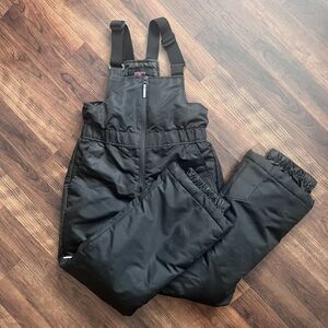 Kid's Bib Overalls Ski Snowboarding 7/8 Swisstech Black Winter Unisex